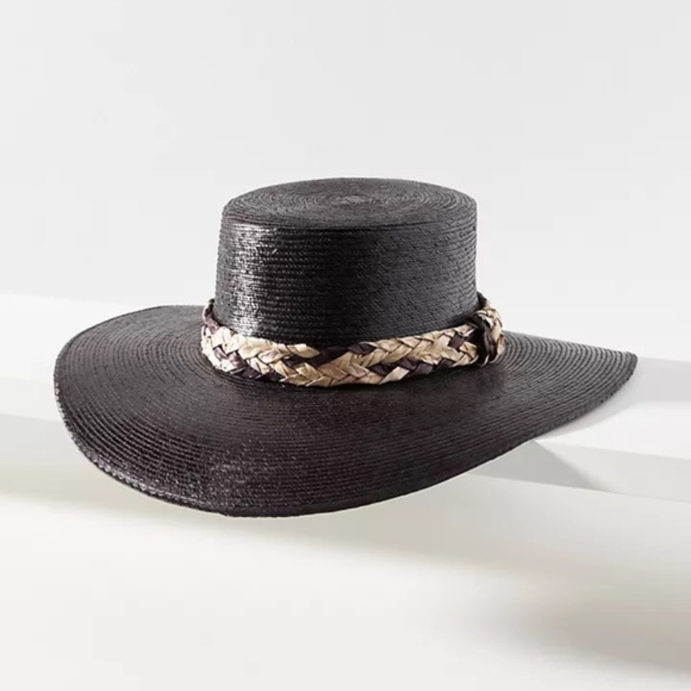 Anthropologie ASN Astoria Straw Boater Hat